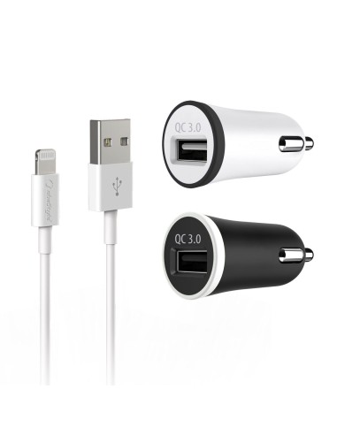 3.1A USB CAR CHARGER WITH LIGHTNING CABLE