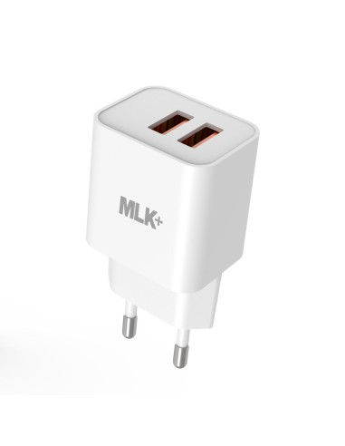 MLK+ Caricatore da rete fast charge doppia porta USB