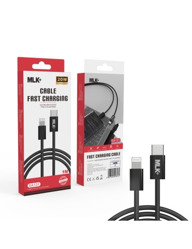 MLK+ TYPE C TO LIGHTNING BRAIDED CHARGING CABLE