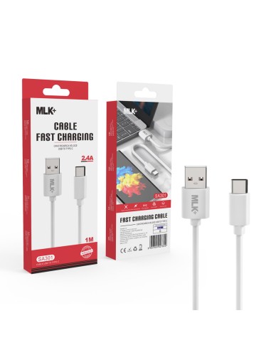 CÂBLE DE CHARGE ET DE DONNÉES MLK+ CONNECTEUR 2.4A TYPE C