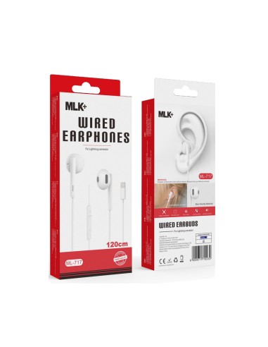 MLK+ AURICOLARI A FILO IN-EAR CONNETTORE LIGHTNING