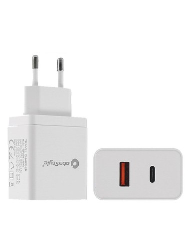 3.0A USB + PD TRAVEL WALL CHARGER